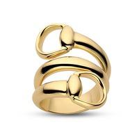 Gucci 18ct Gold Horsebit Crossover Ring YBC233961002018 Q