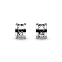 gucci icon twirl 18ct white gold half circle earrings ybd22372900300u