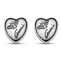 Gucci Flora Engraved Heart Studs YBD34126200100U