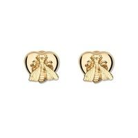 Gucci 18ct Gold Gucci Bee Heart Earrings YBD41524100100U
