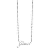 guess ladies guess signature rhodium plated necklace ubn82056