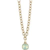 Guess Ladies Blue Square Crystal Necklace UBN61060