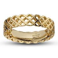 Gucci Ladies Gold Plated Diamantissima Ring YBC341236001016 O