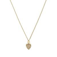 gucci ladies 18ct diamantissima 42cm heart necklace ybb39019300100u