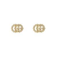 Gucci GG 18ct Gold Diamond Stud Earrings YBD48167600100U