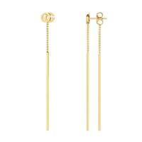 Gucci GG 18ct Gold Long Dropper Earrings YBD48168300100U