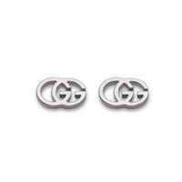 gucci running g 18ct white gold logo earrings ybd09407400100u