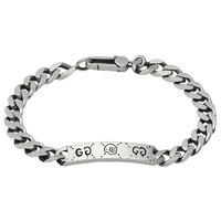 gucci silver ghost chain bracelet yba455321001021