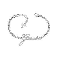 guess ladies guess signature rhodium plated bracelet ubb82066 l