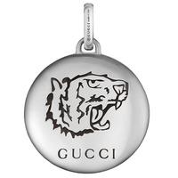 gucci silver tiger head disc charm ybg45527300100u