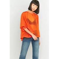 gvgv orange sheer flare top orange