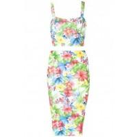 gwendoline floral bralet and skirt set