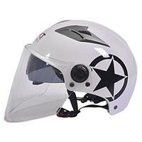 GXT M11 Motorcycle Half Helmet Dual-Lens Harley Sunscreen Helmet Summer Unisex Suitable For 55-61CM with Long Transparent Lens