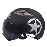 GXT M11 Motorcycle Half Helmet Dual-Lens Harley Sunscreen Helmet Summer Unisex Suitable For 55-61CM with Short Tea Mirror Lens