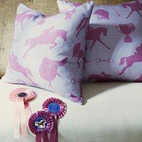 GYMKHANA STYLISH FABRIC in Lilac / Fuchsia Metre Length