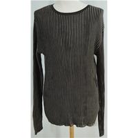 H & M - Size L - Brown Stripe - Jumper