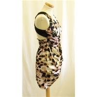 H & M - Size 8 - Beige Leopard Print Cocktail Dress