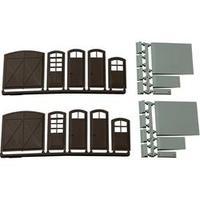 H0 gates and doors (brown), steps and ramps