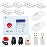 H35 RFID GSM Alarm Security System Wireless Voice LCD for Home Safety with Mini Door Chime Contact Motion Sensor Android