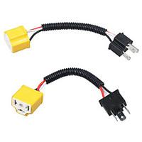 H4 Ceramic Wire Wiring Harness Headlight Socket Connector Adaptor Plug Extension