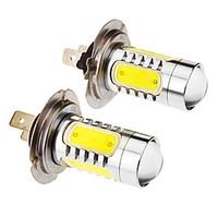 h7 75w 5 led 6000k cool white light led bulb for car 12 24v 2pcs