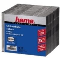 hama cd slim box black pack of 25 00051167