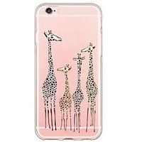 Happy Giraffe Pattern TPU Ultra-thin Translucent Soft Back Cover for Apple iPhone 6s Plus/6 Plus/ 6s/6/ SE/5s/5