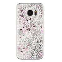Half Flower Pattern Flowing Quicksand Liquid Glitter Plastic PC For Samsung Galaxy S7 edge Galaxy S7