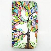 Happy Tree Pattern PU Leather Full Body Cases With Card Slot and Stand for S4 Mini I9190