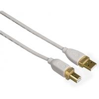 Hama Gold-plated Double Shielded White USB 2.0 Cable (3m)