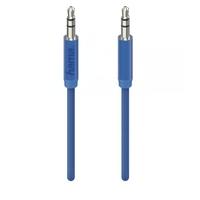 hama design line audio cable aluminium 1m blue