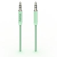 hama design line audio cable aluminium 1m green