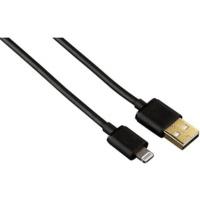 hama lightning usb sync cable 05m black