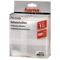 Hama CD DVD Protective Sleeves Transparent 00033810