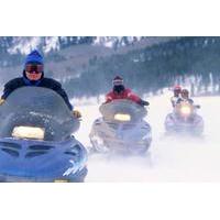 half day winter snowmobile and ice fishing tour