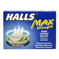 Halls Max Strength Sore Throat Original Lozenges 20