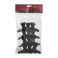 hair tools butterfly clamps large black pack of 12