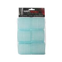 hair tools jumbo velcro rollers light blue 56mm