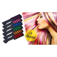 Hair Chalk Comb - 6 Colours