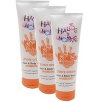 Halos N Horns Zingy Orange Hair and Body Wash Triple Pack