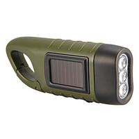 Hand and Solar Power Generation LED Flashlight(Green)