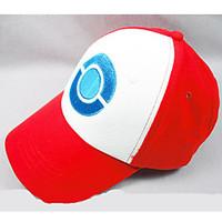 Hat/Cap Inspired by Pocket Monster Ash Ketchum Anime Cosplay Accessories Cap / Figure White / Red Linen Male / Female