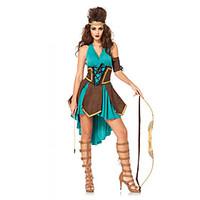 Halter Cosplay Backless Halloween Costumes For Women Savage Indigenous Clothing Uniform Savage Forest Hunter Costume
