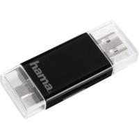 Hama USB 2.0 OTG Card Reader for Smartphone/Tablet SD/microSD black