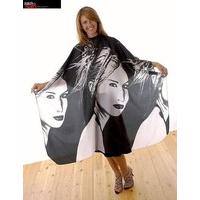 hair tools cutting gown black white portrait design adult size