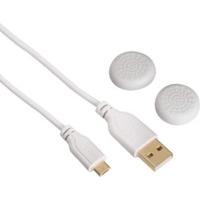 hama ps4 super soft controller charging cable white