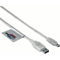 Hama Mini USB 2.0 Cable, gold-plated, double shielded, 1.8m, transparent (00041533)