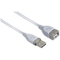 Hama USB 2.0 Extension Cable, gold-plated, double shielded, white, 1.8m (00078465)