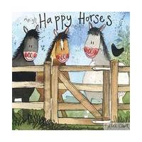 happy horses pack of 8 notecards and envelopes