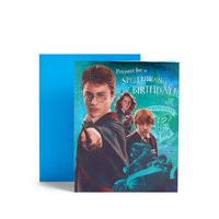 Harry Potter Spellbinding Hogwarts House Sticker Birthday Card